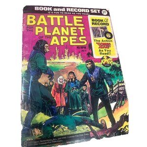 1974 Battle For The Planet Of The Apes Book Record Set Power VG+
